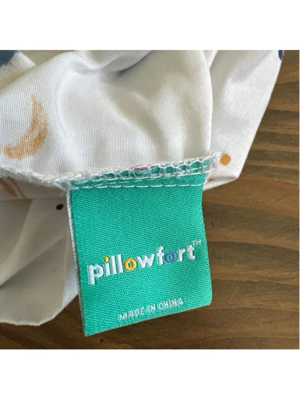 Pillowfort Twin Fitted Sheet Space Print White Blue Rockets Planets